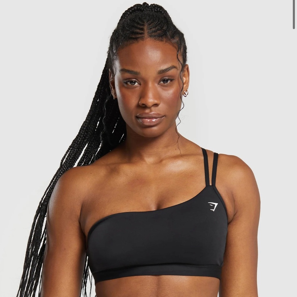Gymshark Black Asymmetrical Sports Bra
